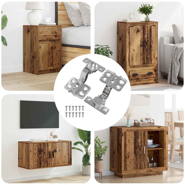 vidaXL P&aacute;nt 2 pcs Niklov&aacute; 85 x 52,5 x 9,5 mm Železo