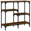 vidaXL Konzolov&yacute; stol&iacute;k dymov&yacute; dub 80x29x75 cm kompozitn&eacute; drevo