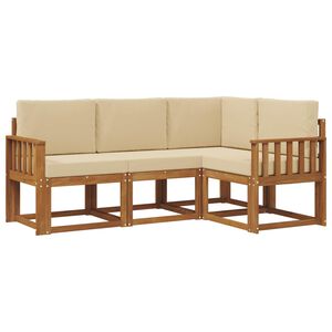 vidaXL Z&aacute;hradn&aacute; s&uacute;prava gaučov s vank&uacute;&scaron;om 4 pcs Pr&iacute;rodn&aacute; a b&eacute;žov&aacute;