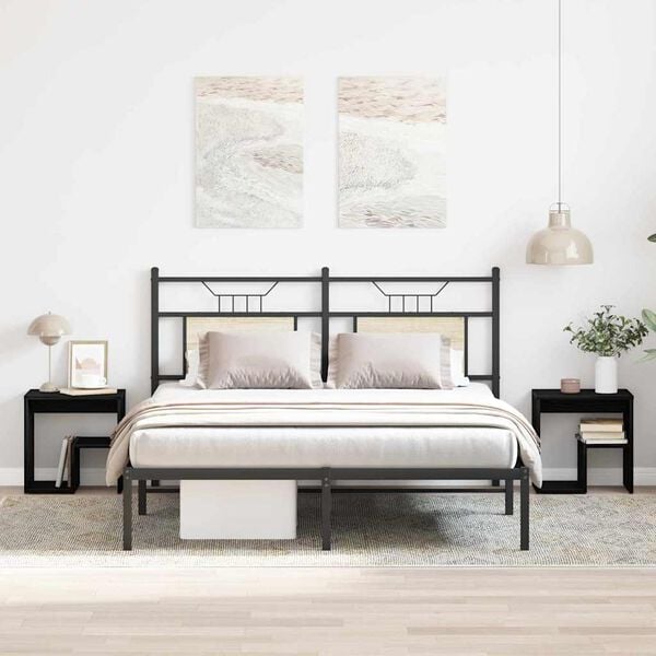 vidaXL Nočn&yacute; stol&iacute;k 2 pcs Čierny dub 40 x 30 x 40 cm Kompozitn&eacute; drevo