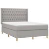 vidaXL Boxspring posteľ s matracom bledosiv&yacute; 140x190 cm l&aacute;tka