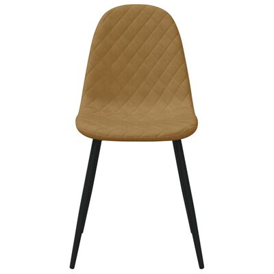vidaXL Jedálenské stoličky 4 ks hnedé zamatové