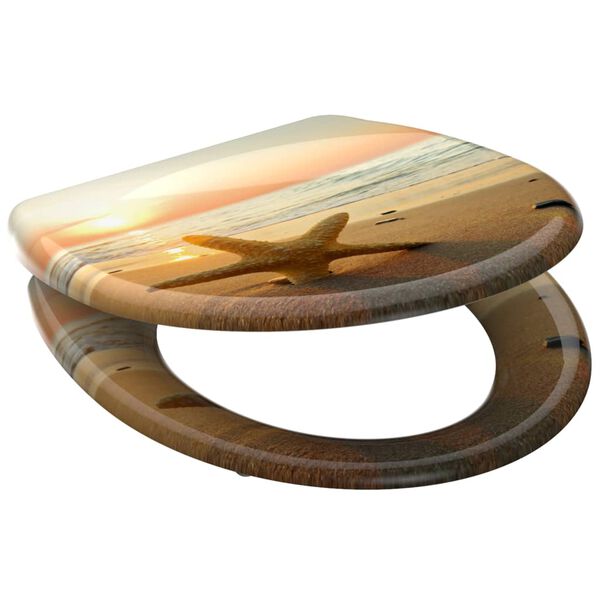 SCHÜTTE WC sedadlo s pomalým zatváraním SEA STAR potlač duroplast