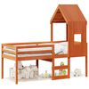 vidaXL Vysoká posteľ so strechou voskovo hnedá 80x200cm borovic. masív
