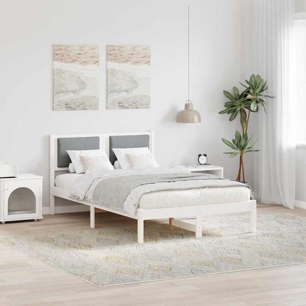 vidaXL Rám postele Svetlosivá 120 x 200 cm Masívne borovicové drevo