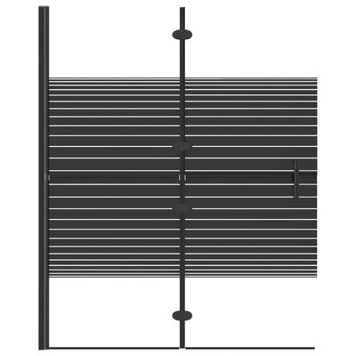 vidaXL Skladací sprchový kút ESG 100x140 cm čierny