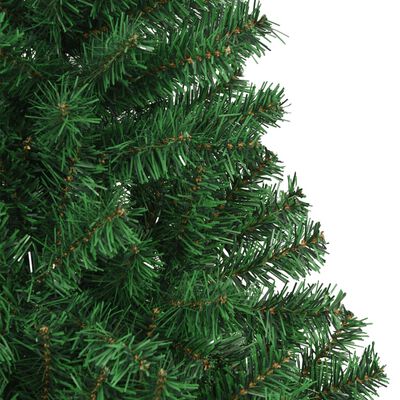 vidaXL Umelý vianočný stromček s hustým ihličím, zelený 210 cm, PVC