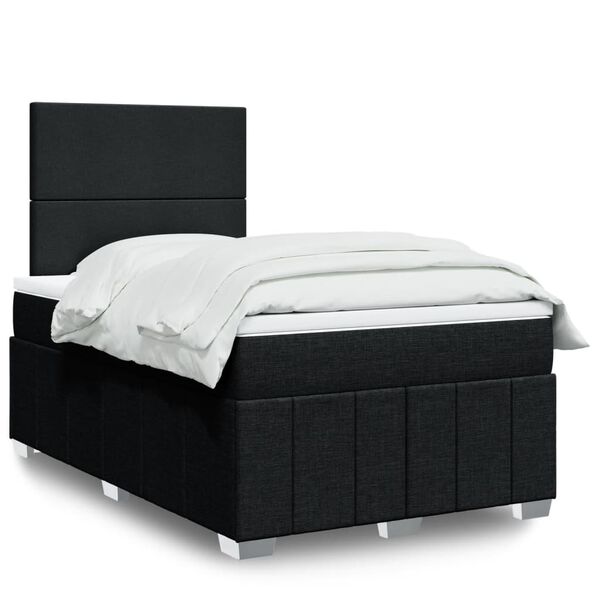 vidaXL Boxspring posteľ s matracom čierna 120x190 cm l&aacute;tka