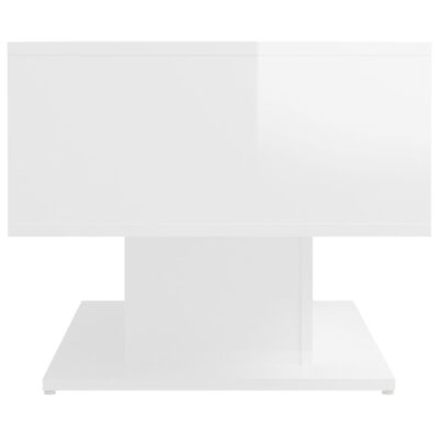 vidaXL Konferenčný stolík lesklý biely 103,5x50x44,5 cm drevotrieska