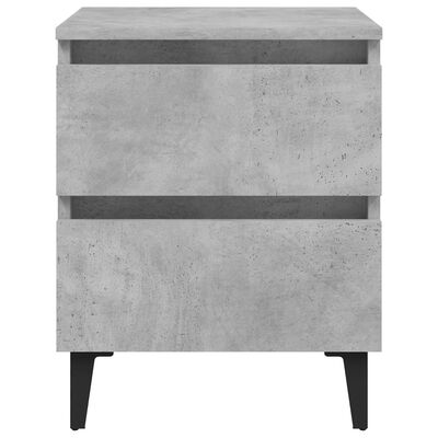 vidaXL Nočné stolíky 2 ks, betónovo sivé 40x35x50 cm, kompozitné drevo
