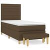 vidaXL Boxspring posteľ s matracom tmavohned&aacute; 100x200 cm l&aacute;tka