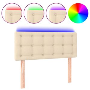 vidaXL Čelo postele s LED kr&eacute;mov&eacute; 80x5x78/88 cm l&aacute;tka