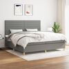 vidaXL Boxspring posteľ s matracom tmavosiv&aacute; 200x200 cm l&aacute;tka