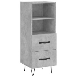 vidaXL Komoda bet&oacute;novo siv&aacute; 34,5x34x90 cm spracovan&eacute; drevo
