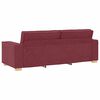 vidaXL Pohovka 3 pcs V&iacute;no červen&eacute; 220 x 80 x 84 cm Ľanov&aacute; zmes