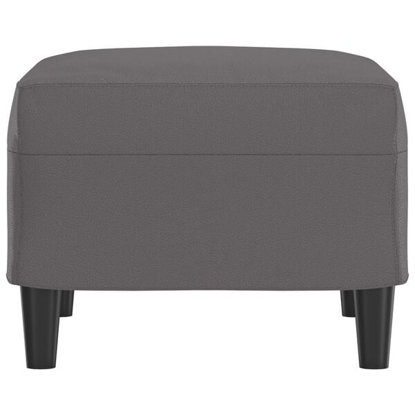 vidaXL Podnožka siv&aacute; 60x50x41 cm umel&aacute; koža