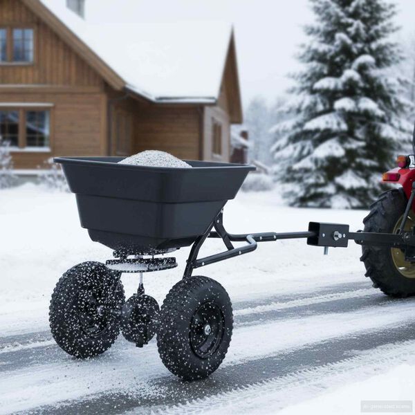 vidaXL Rozmetávač Čierna 106 x 53 x 75 cm PVC a oceľ