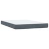 vidaXL Posteľn&yacute; r&aacute;m boxspring s matracom tmavosiv&yacute; 140x220 cm zamat
