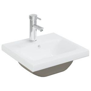 vidaXL Vstavan&eacute; um&yacute;vadlo s bat&eacute;riou 42x39x18 cm keramika biele
