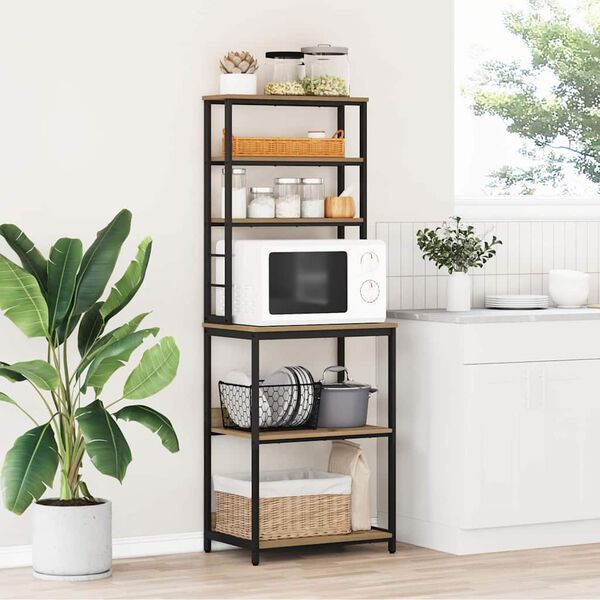 vidaXL Kuchynská polica Remeselný dub 60 x 40 x 168 cm