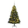 vidaXL Umel&yacute; v&yacute;klopn&yacute; vianočn&yacute; stromček 150 LED a sada g&uacute;ľ 150 cm