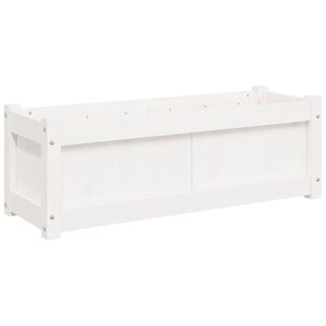 vidaXL Z&aacute;hradn&yacute; kvetin&aacute;č biely 90x31x31 cm borovicov&yacute; mas&iacute;v