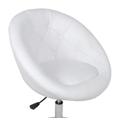 vidaXL Barová stolička, biela, umelá koža