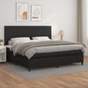 vidaXL Boxspring posteľ s matracom čierna 200x200 cm umel&aacute; koža