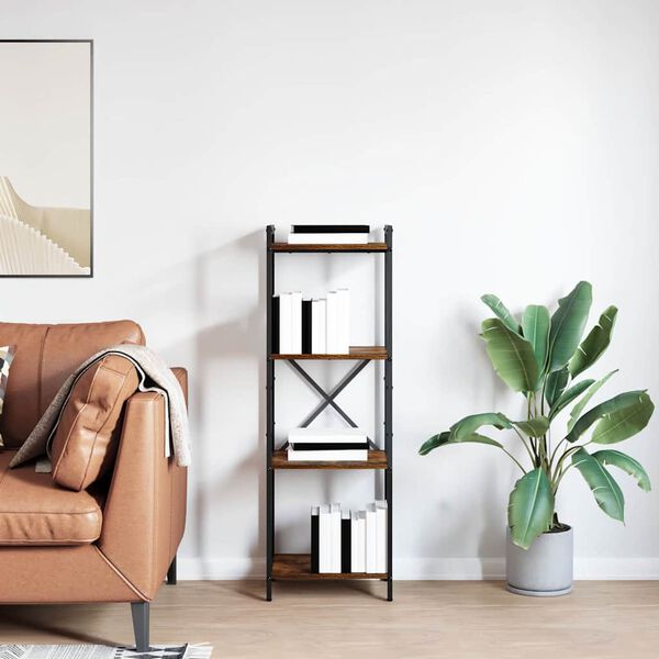 vidaXL Reg&aacute;l na knihy Dymov&aacute; dub 40 x 30 x 85 cm Kompozitn&eacute; drevo