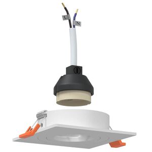 vidaXL Bodov&eacute; svetlo 12 pcs Biela 9 x 9 x 2 cm Hlin&iacute;k