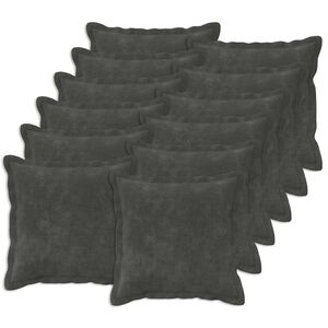 vidaXL Podložka s vank&uacute;&scaron;om HOUTEN 12 ks Antracitov&aacute; Mikrovl&aacute;kno fleece