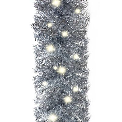 vidaXL Vianočná girlanda s LED svetielkami 10 m strieborná