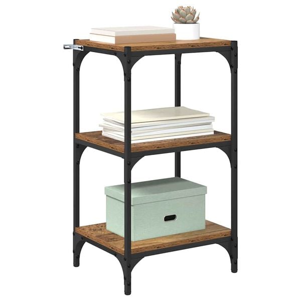 vidaXL Knižnica Star&eacute; drevo 40 x 33 x 70,5 cm