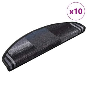 vidaXL Samolepiace n&aacute;&scaron;ľapy na schody 10 ks 65x21x4 cm čierne