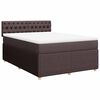vidaXL Boxspring posteľ s matracom tmavohned&aacute; 140x190 cm l&aacute;tka