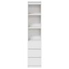 vidaXL Highboard White 37,5x35x180 cm Kon&scaron;trukt&eacute;rske drevo