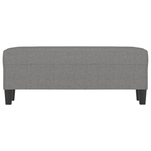 vidaXL Lavička tmavosiv&aacute; 100x35x41 cm l&aacute;tka