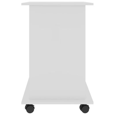 vidaXL PC stôl lesklý biely 80x50x75 cm drevotrieska