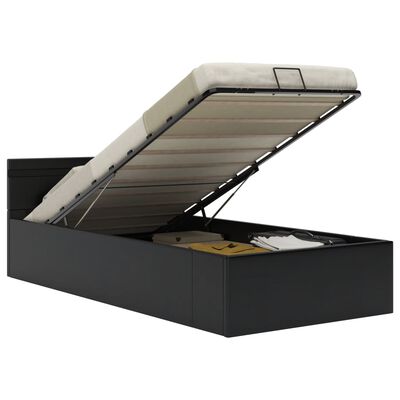 vidaXL Hydraulický posteľný rám+úložný priestor, LED, 90x200 cm
