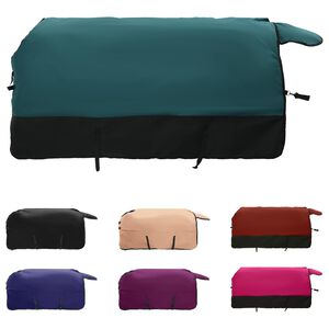 vidaXL Pl&aacute;&scaron;ť pre kone Tmavozelen&aacute; a čierna 125 cm Polyester