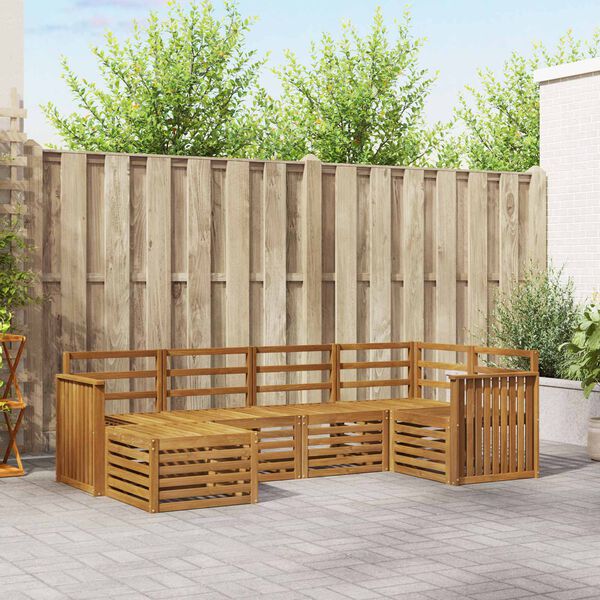 vidaXL S&uacute;pravy pohoviek 6 pcs Pr&iacute;rodn&aacute; Pevn&eacute; ak&aacute;ciov&eacute; drevo