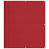 vidaXL Z&aacute;stenn&aacute; opierka na balk&oacute;n červen&aacute; 120x700 cm 100 % polyester Oxford