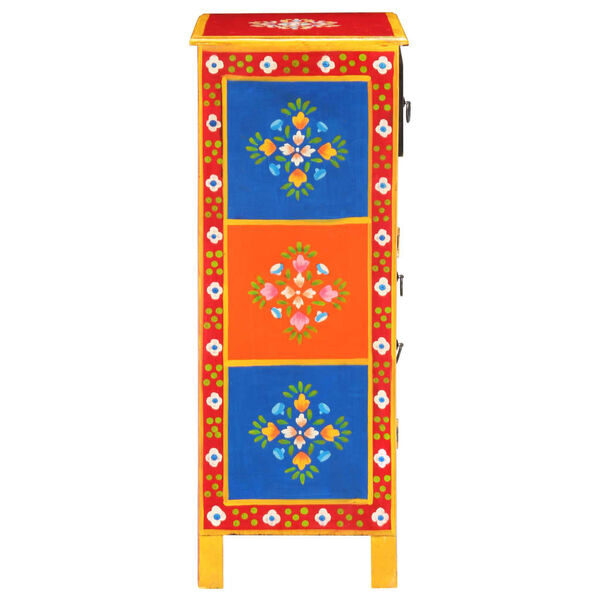 vidaXL Ručne maľovan&aacute; komoda 60x30x75 cm mas&iacute;vne mangovn&iacute;kov&eacute; drevo