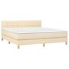 vidaXL Posteľn&yacute; r&aacute;m boxspring s matracom kr&eacute;mov&yacute; 180x200 cm l&aacute;tka