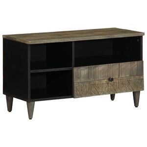 vidaXL TV skrinka, čierna 80x33x46 cm, mangov&yacute; mas&iacute;v