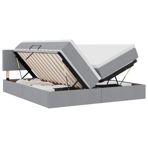 vidaXL Posteľ so svetlami LED di&oacute;dy Svetlosiv&aacute; 180 x 200 cm l&aacute;tka