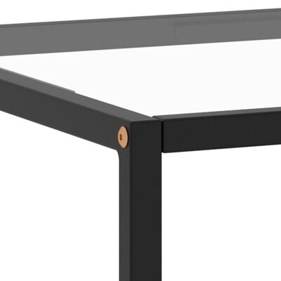 vidaXL Konferenčný stolík, čierny, tvrdené sklo 120x50x35 cm