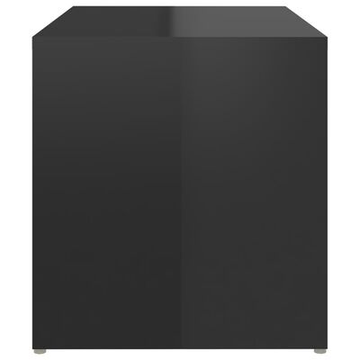 vidaXL Príručný stolík, lesklý čierny 59x36x38 cm, kompozitné drevo