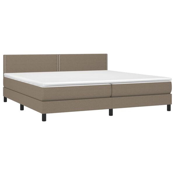 vidaXL Boxspring posteľ s matracom sivohned&yacute; 200x200 cm l&aacute;tka