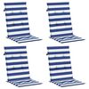 vidaXL Vank&uacute;&scaron;e na vysok&eacute; stoličky 4 ks modro-biele pruhovan&eacute; l&aacute;tka